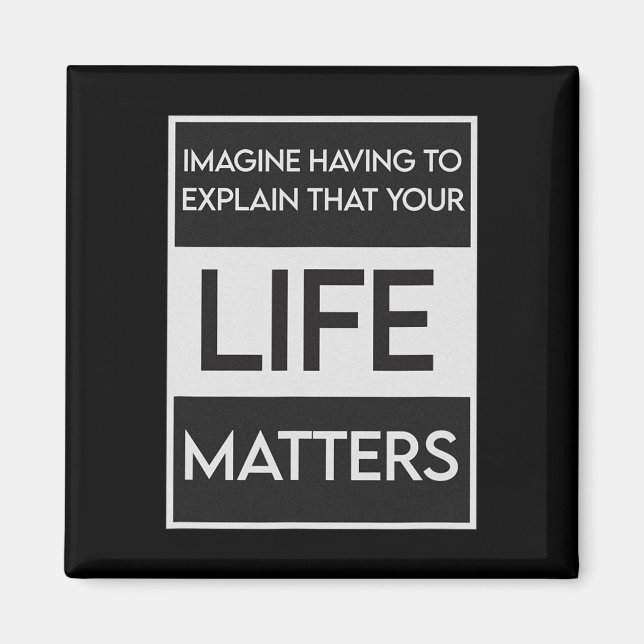 Aimant Black Lives Problem Blm Resist - Engagez-Vous Dans (Devant)