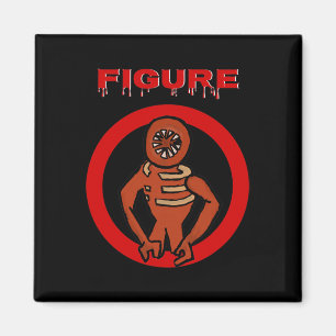 Aimant Black Monster Horror Portes de jeu Halloween Custo