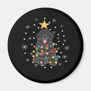 Aimant Black Newfie Newfoundland Dog Christmas Tree Class