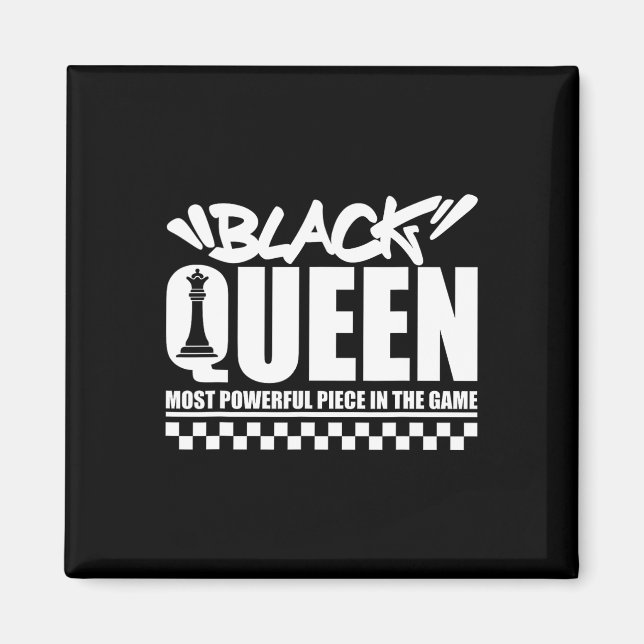 Aimant Black Queen Les échecs les plus puissants Africain (Devant)