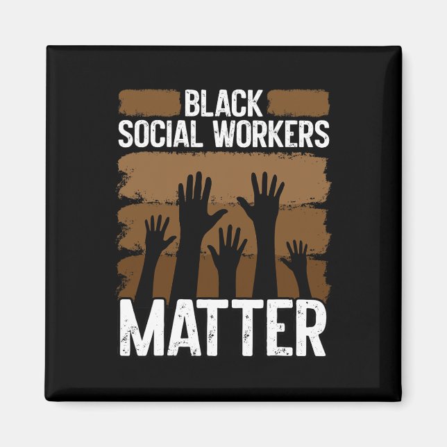 Aimant Black Social Worker Afrique-Amérique Noire (Devant)