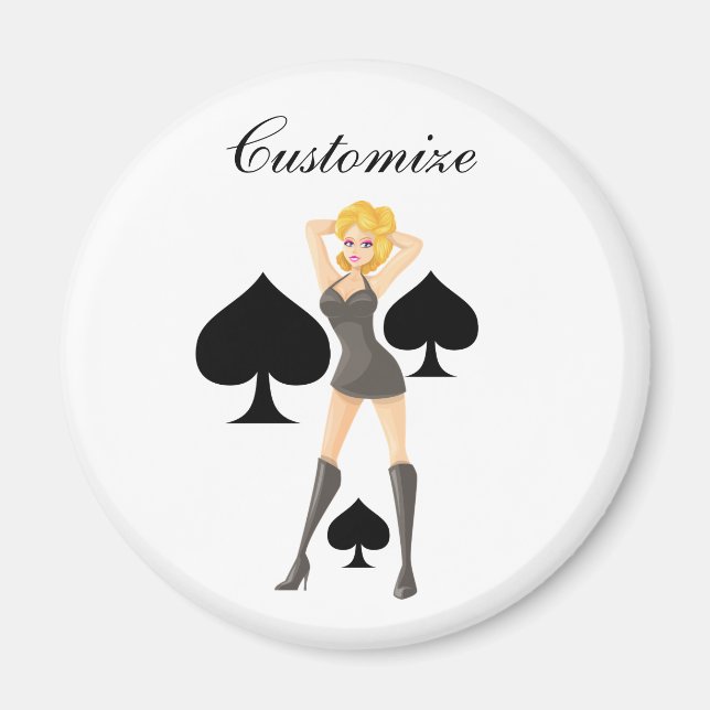 Aimant Black Spades Blonde Queen Thunder_Cove (Devant)