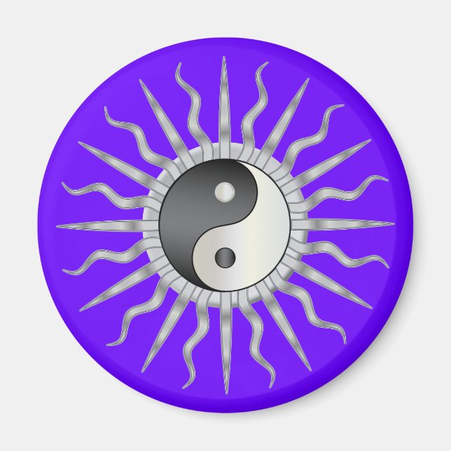 Aimant Black Starburst Yin Yang (Devant)
