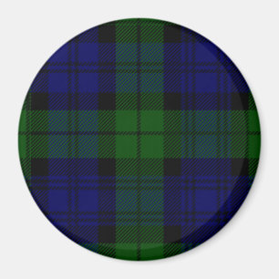 Aimant Black Watch Tartan bleu vert Plaid