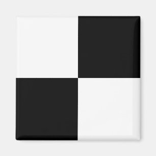 Aimant Black White Checker pète des square simples