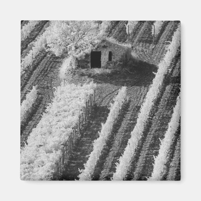 Aimant Black & White view of small stone barn (Devant)