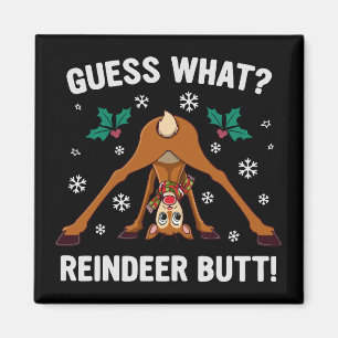 Aimant Blague de Noël sur le derrière de renne