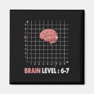 Aimant Blague drôle 67 Mème Math Six Sept Professeur Brai