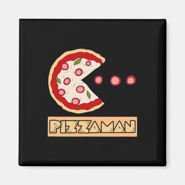 Aimant Blague drôle de pizza  (Devant)