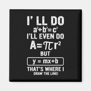 Aimant Blague drôle de professeur de mathématiques Hommes