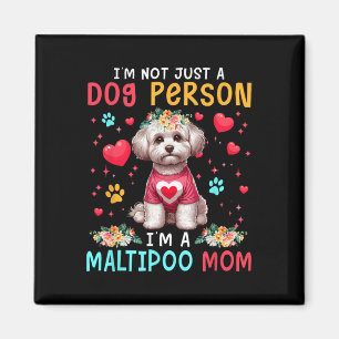 Aimant Blague drôle Je suis une maman Maltipoo Floral Pro