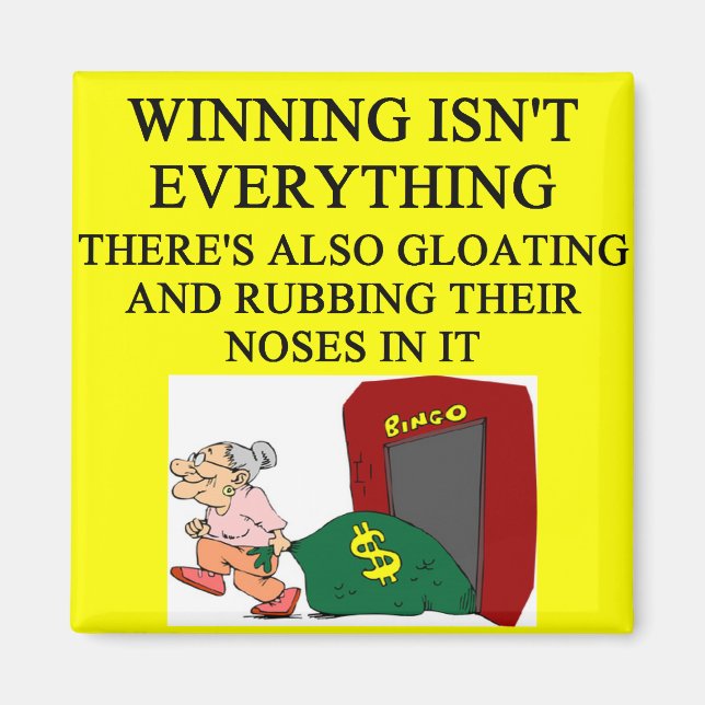 Aimant blague du joueur de bingo (Devant)