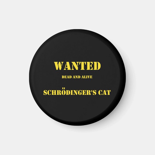 Aimant Blague Quantique Drôle : Le Chat de Schrödinger en (Devant)