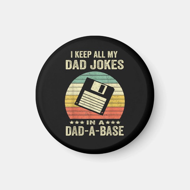 Aimant Blagues drôles de papa pour hommes dans dad-a-Base (Devant)