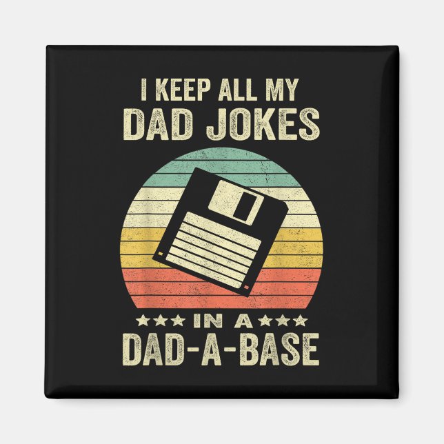 Aimant Blagues drôles de papa pour hommes en base de papa (Devant)