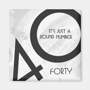 Aimant Blanc 40 décades Anniversaire