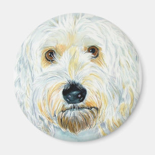 Aimant blanc de Labrdoodle Maggie