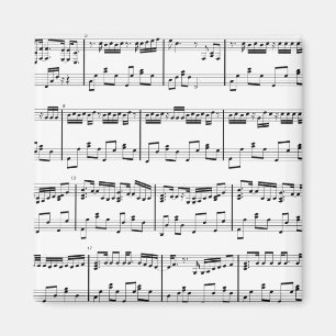 Aimant blanc de musique de feuille