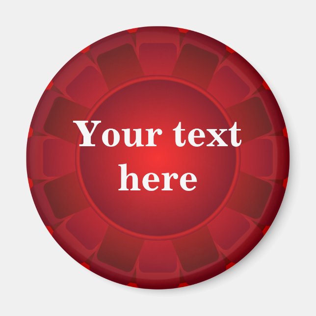 Aimant Blanc rouge ruban à Customiser (Devant)