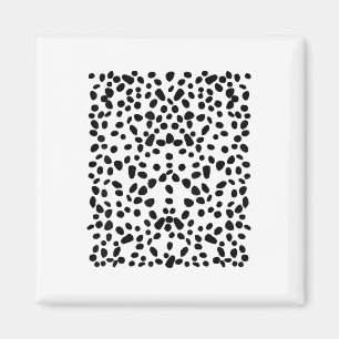 Aimant Blanc tacheté avec Pois noir Dalmatien _1