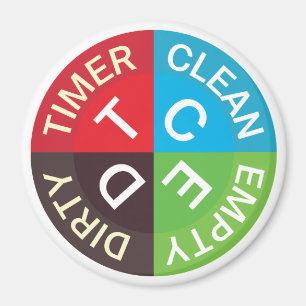 Aimant Blanc vide sale propre de cuisine de minuterie de