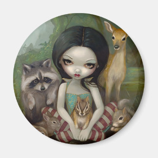 Aimant "Blanche Neige et ses amis animaux"