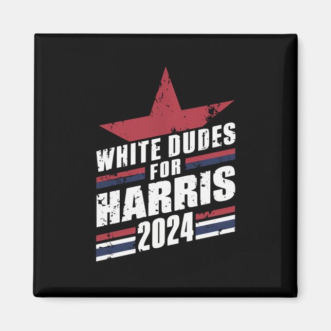 Aimant Blancs pour Kamala Harris 2024 (Devant)