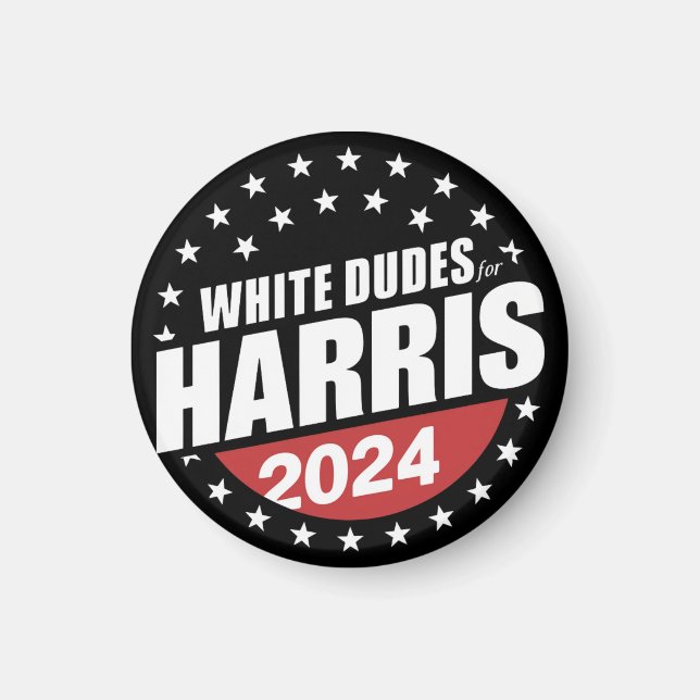 Aimant Blancs pour Kamala Harris Élection 2024 (Devant)