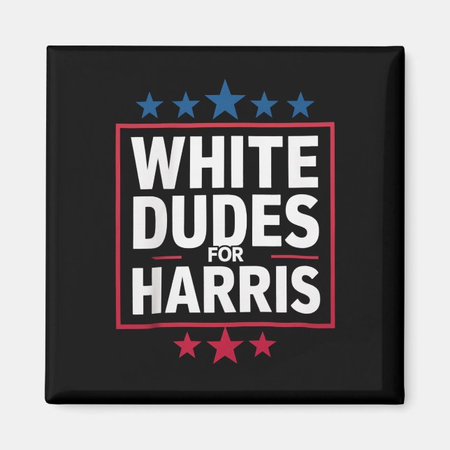 Aimant Blancs pour Kamala Harris Présidente 2024  (Devant)