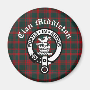 Aimant Blason de Clan Middleton et Tartan 