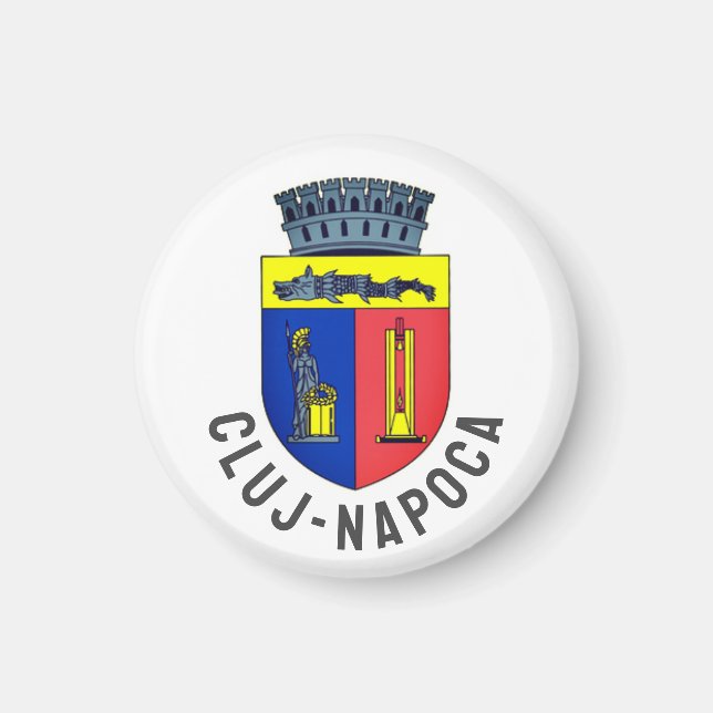 Aimant Blason de Cluj-Napoca, Roumanie (Devant)