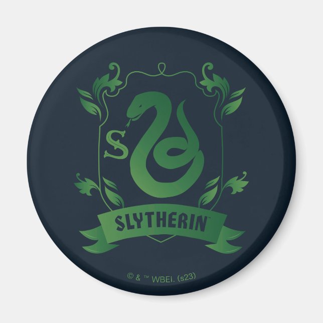 Aimant Blason de la maison SLYTHERIN™ orné (Devant)