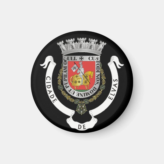 Aimant Blason d'Elvas, Portugal (Devant)