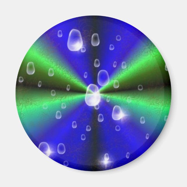 Aimant Blau grün Rainbow in Elephant Skin Leather Optic (Devant)
