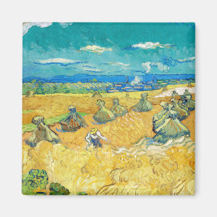 Aimant Blé Fields with Reaper, 1890 par Vincent van Gogh