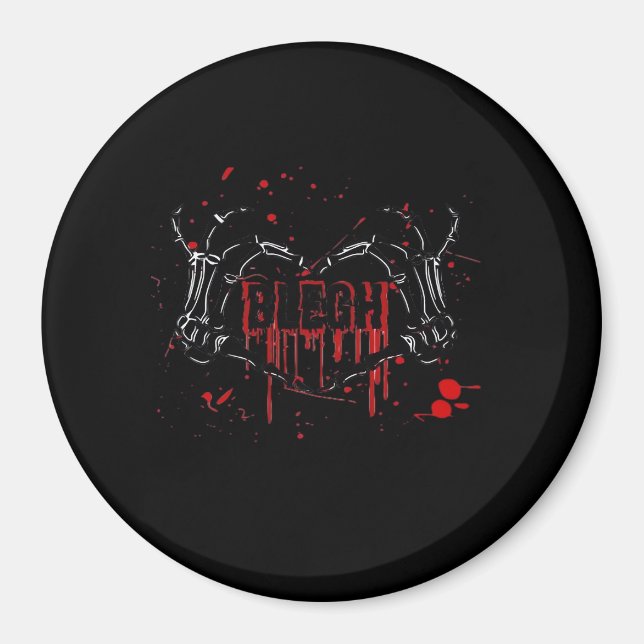 Aimant Blegh Breakdown, Skeleton Heart Hands, Emo Band, S (Devant)