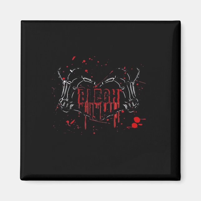 Aimant Blegh Breakdown, Skeleton Heart Hands, Emo Band, S (Devant)