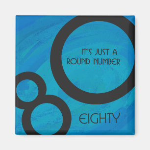 Aimant Bleu 80 Décennie Anniversaire