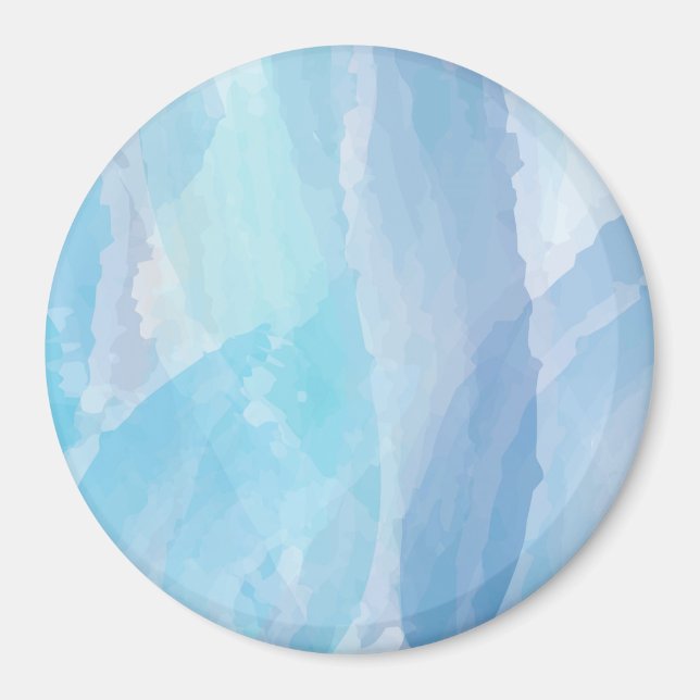 Aimant Bleu, abstrait, cool couleur de l'eau brosse art (Devant)
