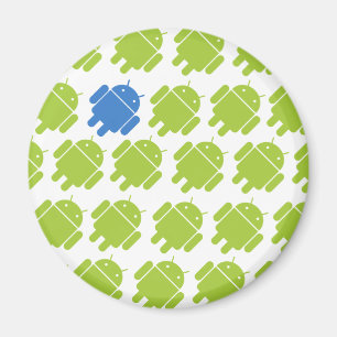 Aimant Bleu androïde volant