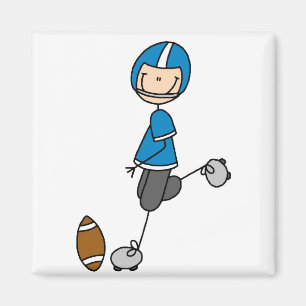 Aimant bleu de joueur de football