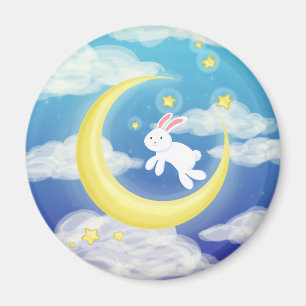 Aimant Bleu de la Lune Bunny