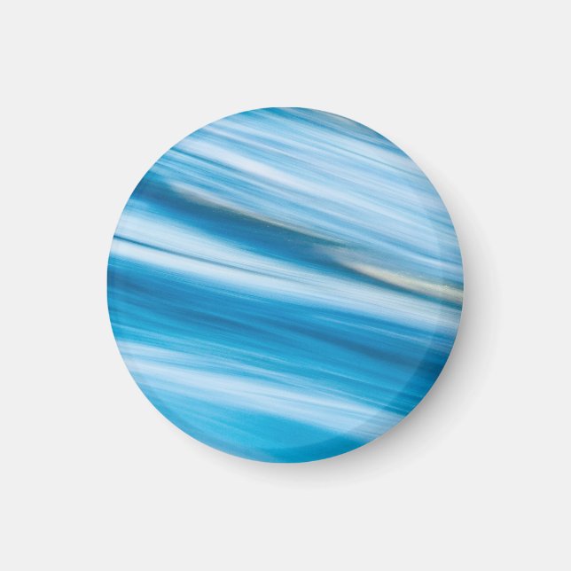 Aimant Bleu de mer Abstrait (Devant)