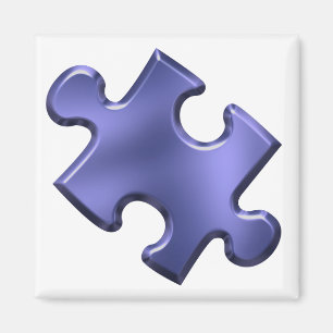 Aimant Bleu de morceau de puzzle d'autisme