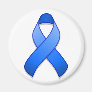 Aimant bleu de ruban de conscience