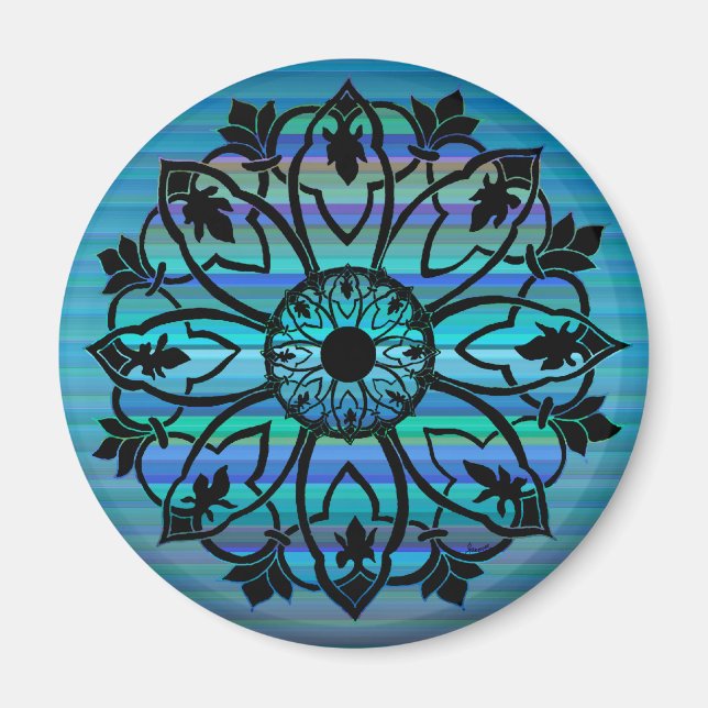 Aimant bleu du volet de validité (Devant)