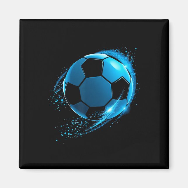 Aimant Bleu Dynamique Soccer Ll  (Devant)