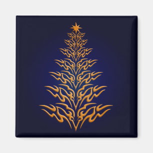 Aimant bleu élégant pour sapin de Noël