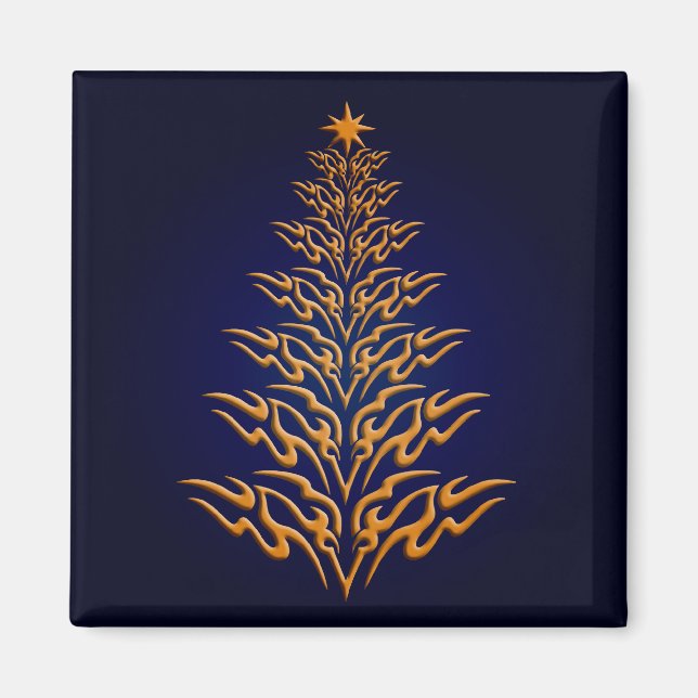 Aimant bleu élégant pour sapin de Noël (Devant)