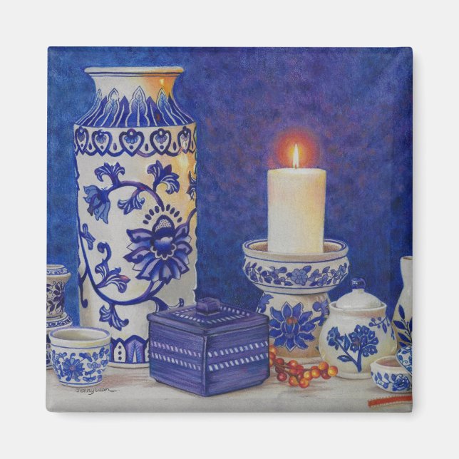 aimant bleu et blanc (Devant)